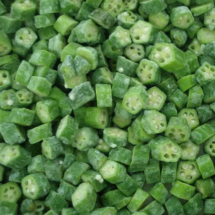 Fresh frozen cut okra