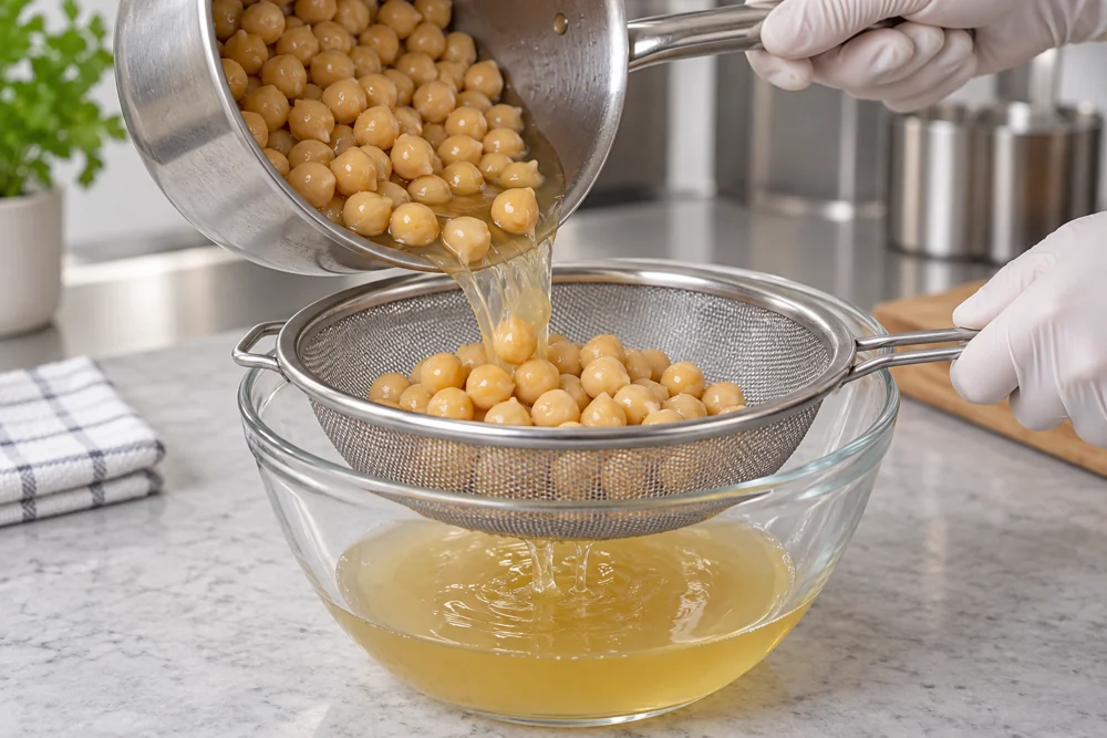 Aquafaba cooking liquid collection
